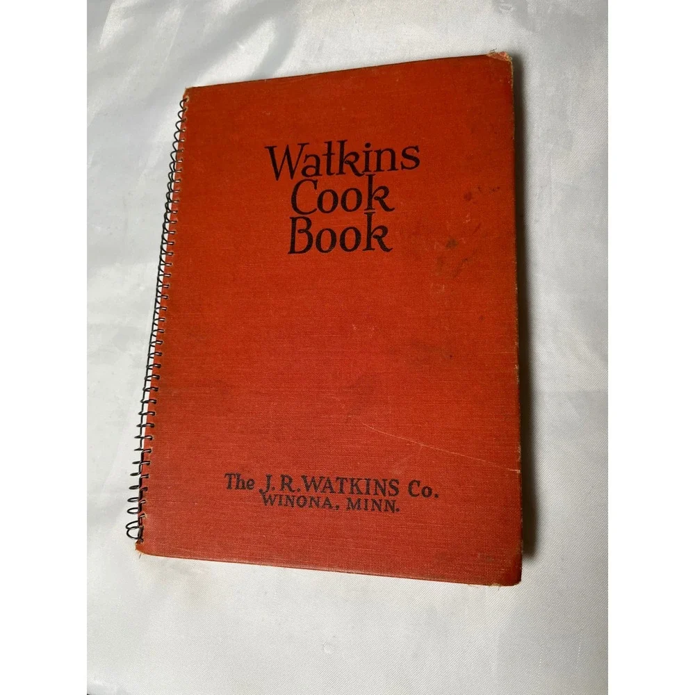Vintage 1936 Watkins Cook Book Spiral Bound JR Watkins Co Winona MN Advertising